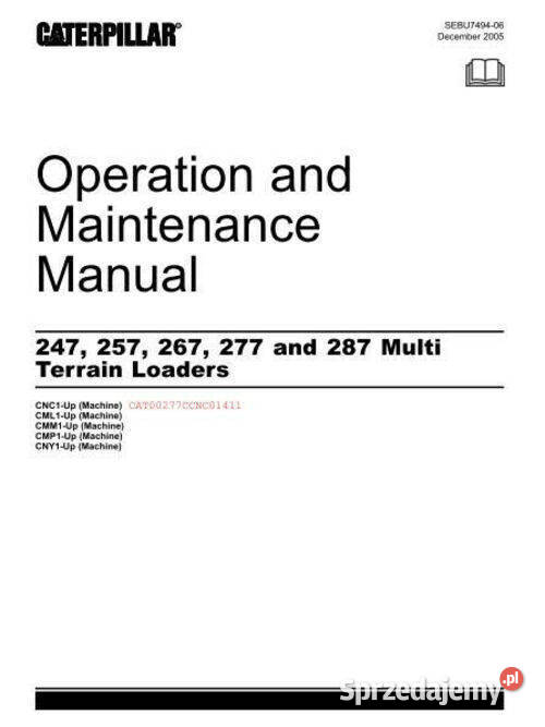 Caterpillar 247 257 267 277 287 ładowarka Kielce