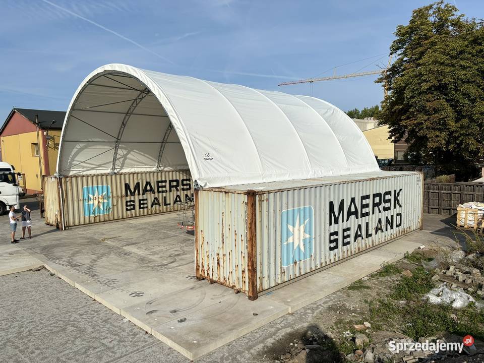 Zadaszenie kontenerowe wzmocnione 12x12m PVC Wrocław