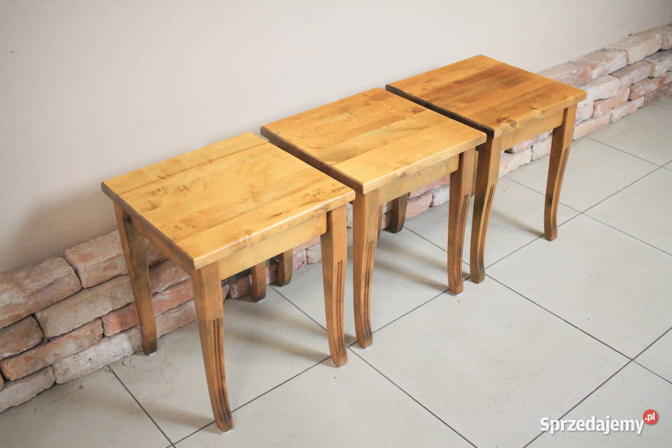 Taboret lite drewno piękne wykonanie śląskie