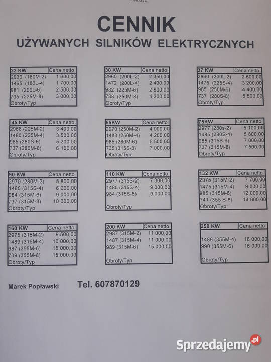 silnik elektryczny 90 kw Toruń