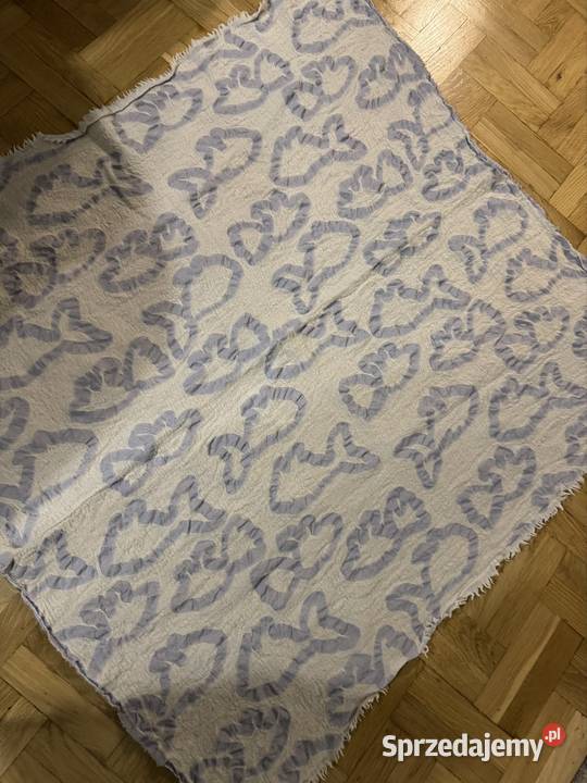 Chusta apaszka damska biało niebieska we wzory śląskie Częstochowa