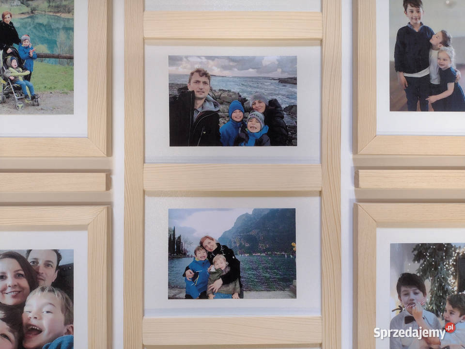 Drewniana Multirama Ramka Na 10 zdjęć 15x21 Wrocław