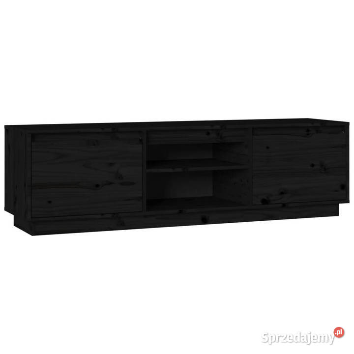 Szafka pod telewizor czarna 140x35x40 lite