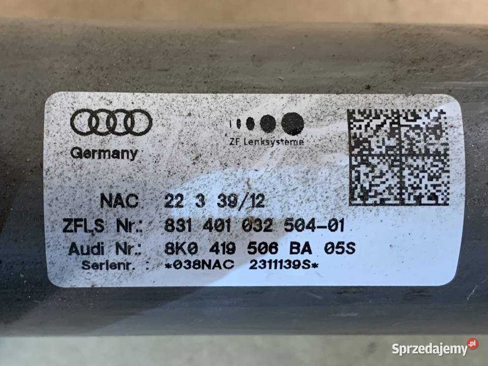 8K0419506BA kolumna kierownicza audi a4 b8 a5 8t Rok produkcji 2013