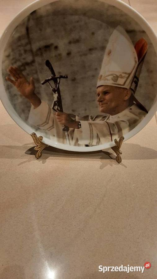 Talerz Porcelanowy Dekoracyjny Religijny Papierz Nowa Sól