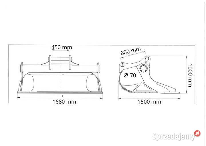 Łyżka ażurowa 1700 mm Skeleton Bucket 1700 mm Gądki