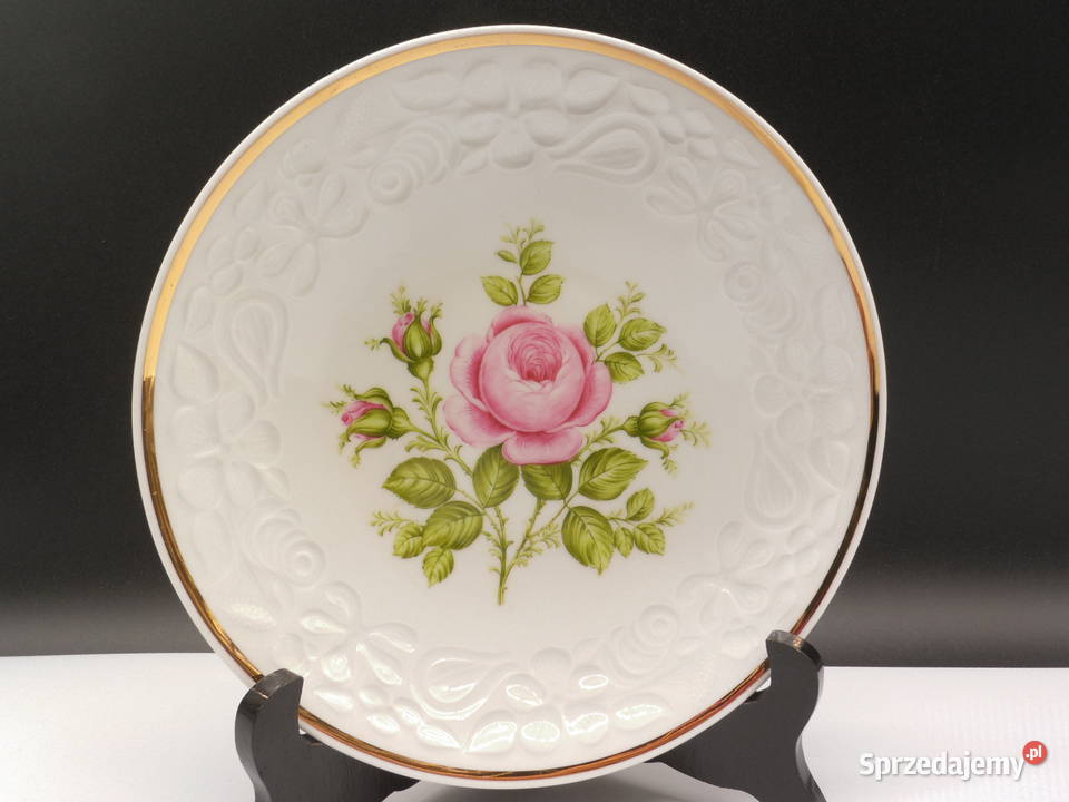 Porcelanowa pateratalerz z różą Schumann Arzberg Raszków