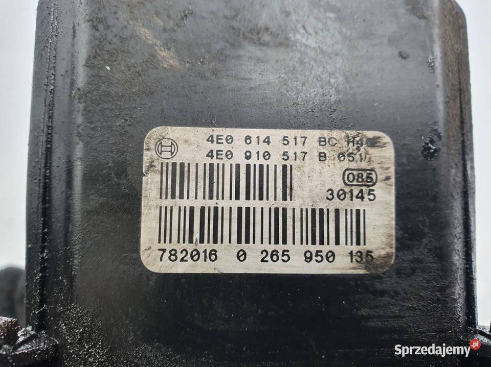 POMPA ABS HAMULCOWA AUDI A8 D3 4E0614517BC osobowe Pozostałe Lipno