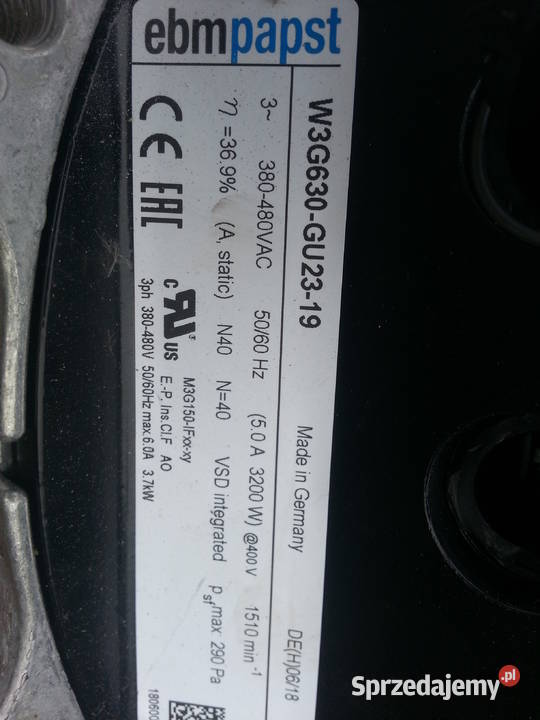 EBM Papst w3g630gu2319 Gołębiewo Wielkie