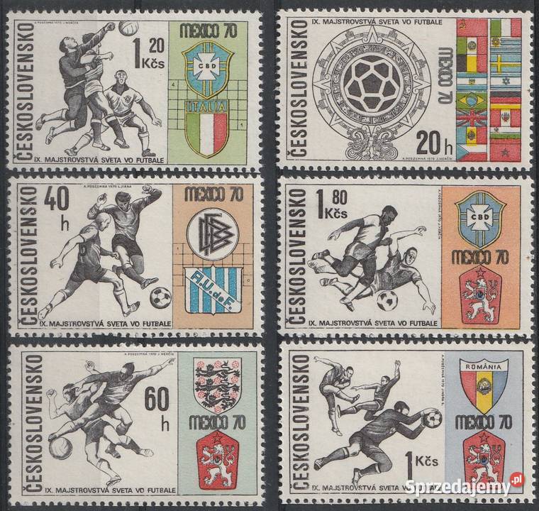 CZECHOSŁOWACJA MŚ 1970 MEKSYK CZYSTE Łódź