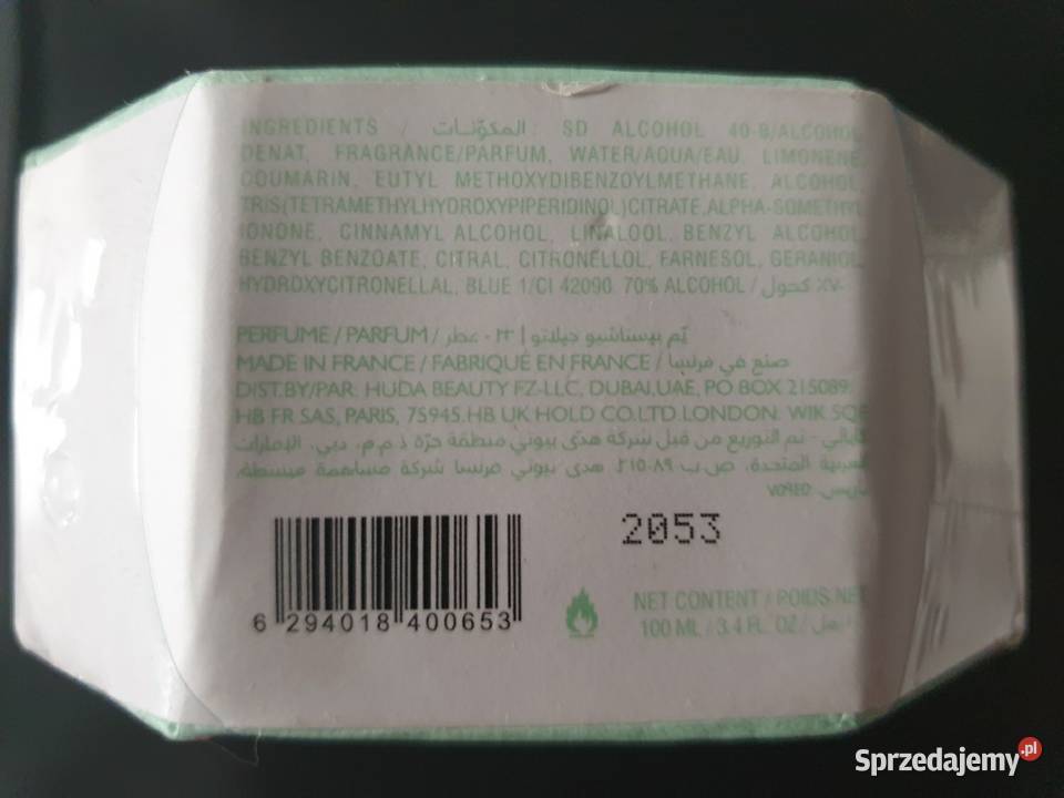 Kayali Yum Pistachio Gelato 33 Woda Perfumowana Unisex Kosmetyki i perfumy mazowieckie