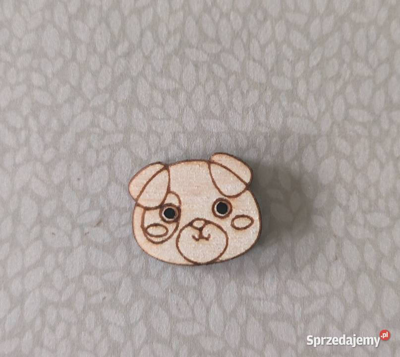 5x guzik drewno grawer 2 hand made guz3 Rękodzieło Tczew