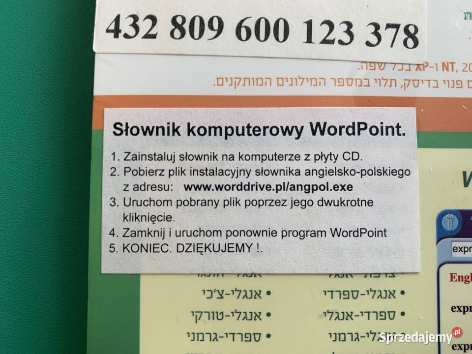 komputerowy słownik angielskohebrajski Katowice