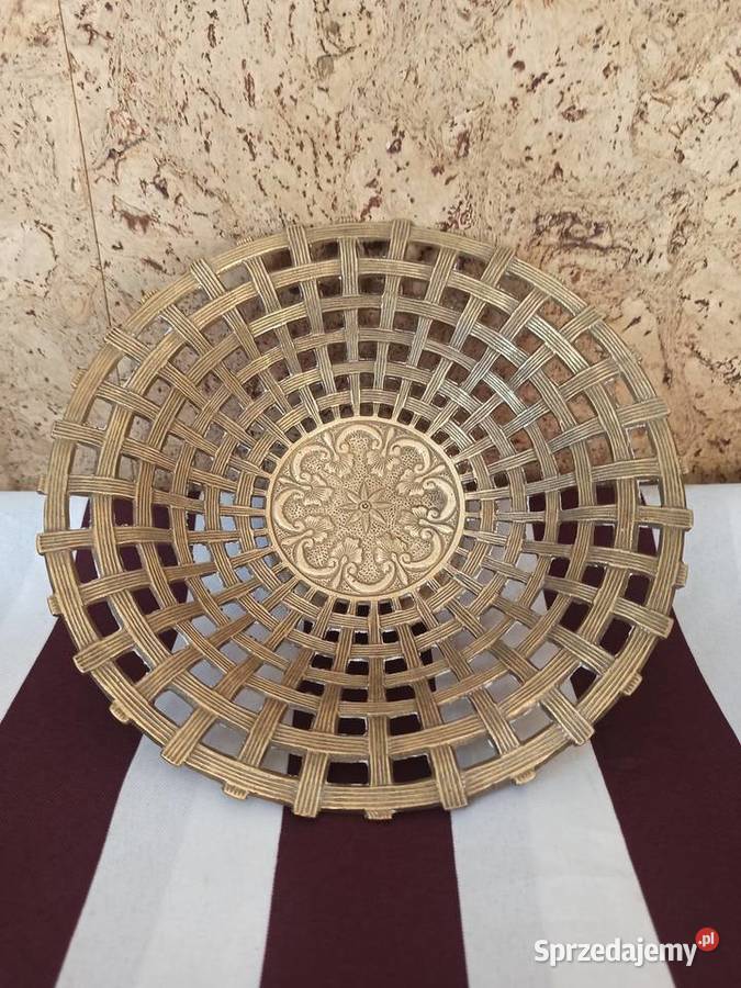 Stara patera mosiężna mosiądz Made In India Ostrów Wielkopolski