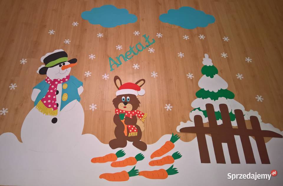 Dekoracje zimowe wielkoformatowe z brystolu Ryki