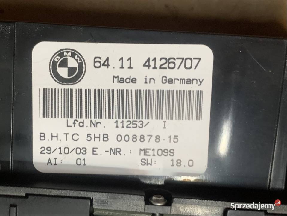 4126707 panel nawiewu klimatyzacji bmw 3 e46 osobowe sprzedam
