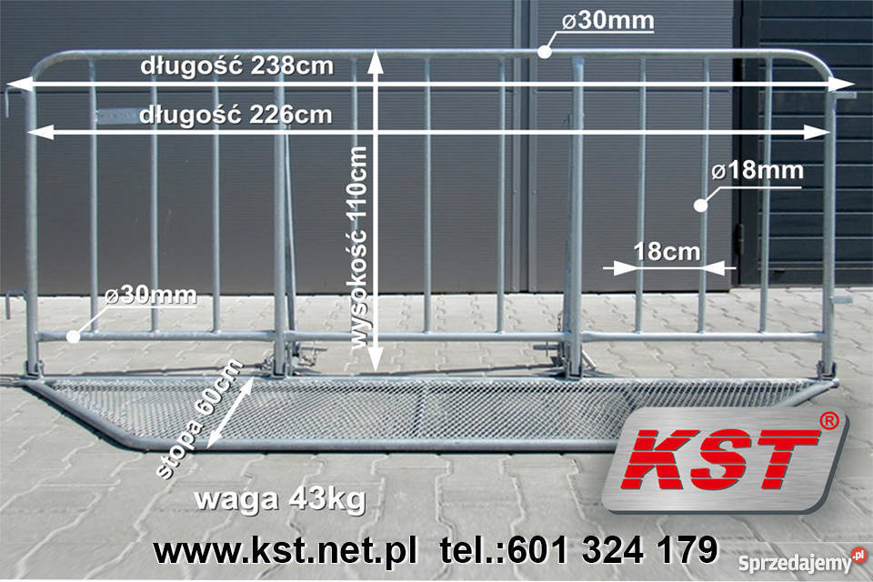 KST BARIERKA CIĘŻKA KONCERTOWA ZAPOROWA OCHRONNA sprzedam