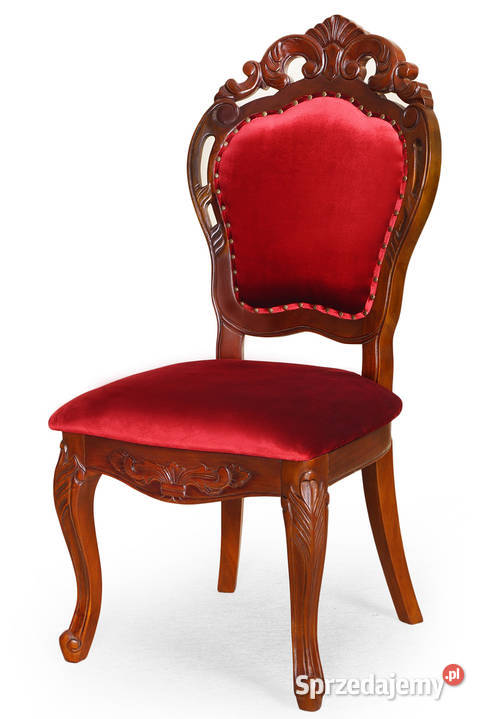 Nowe stylowe krzesło krzesła rzeźbione 60cm Stoły, krzesła, biurka Września