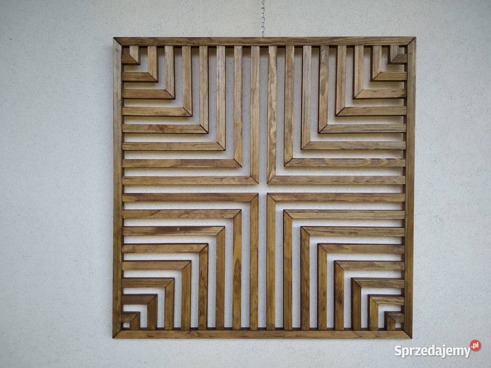 3D obraz z drewna ażurowy dekoracja kolor dąb 70 Gdynia