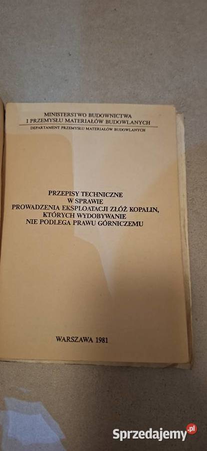 Przepisy techniczne prowadzenia eksploatacji Antykwariat Łęczyca sprzedam