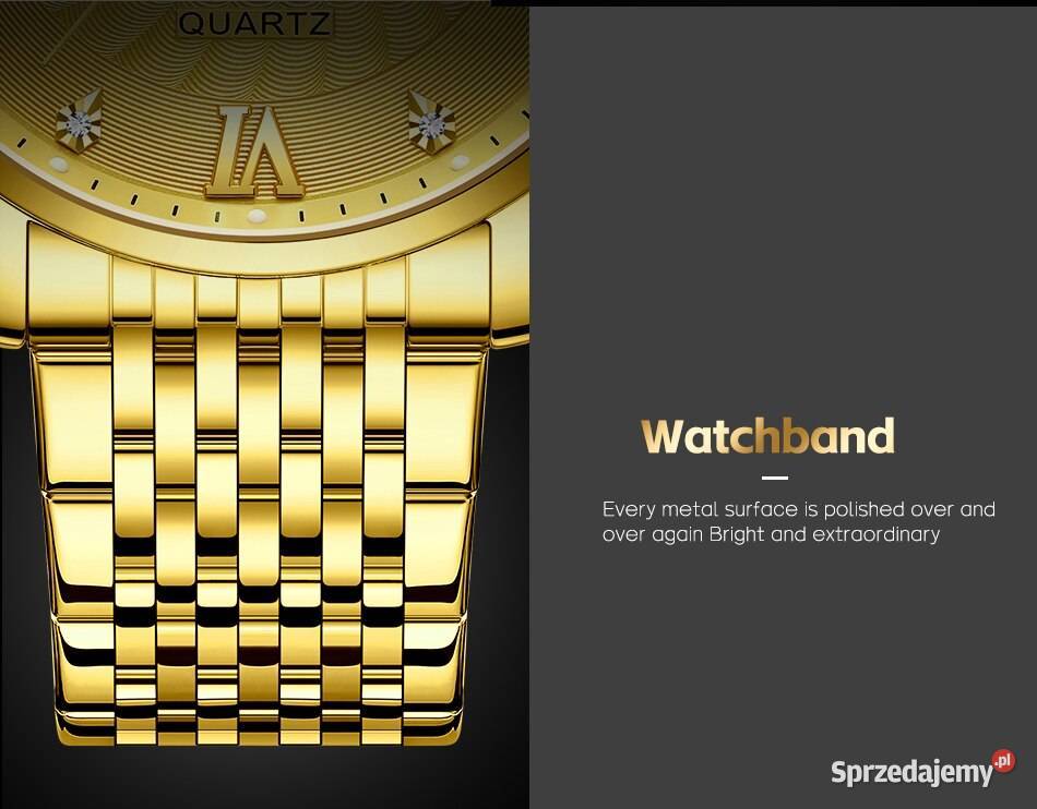 Zegarek męski złoty bransoleta datownik pudełko Gorzów Wielkopolski sprzedam