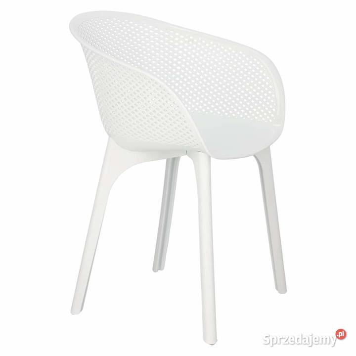 Krzesło białe designerske ażurowe
