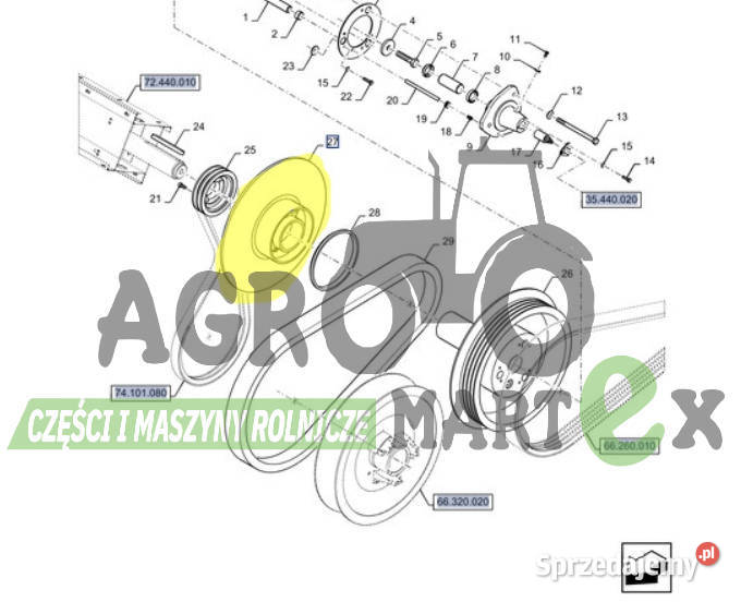 84440296 84069942 TARCZA WARIATORA CX GÓRNA CNH Wichrów