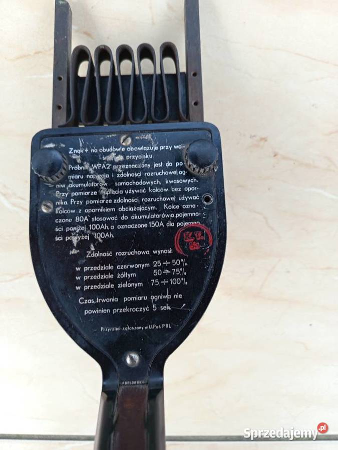 Próbnik akumulatora woltomierz Zgierz