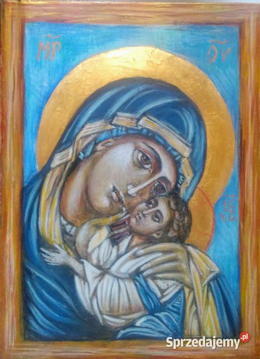 Ikona Pisana Święty Józef z Jezusem Szczecin