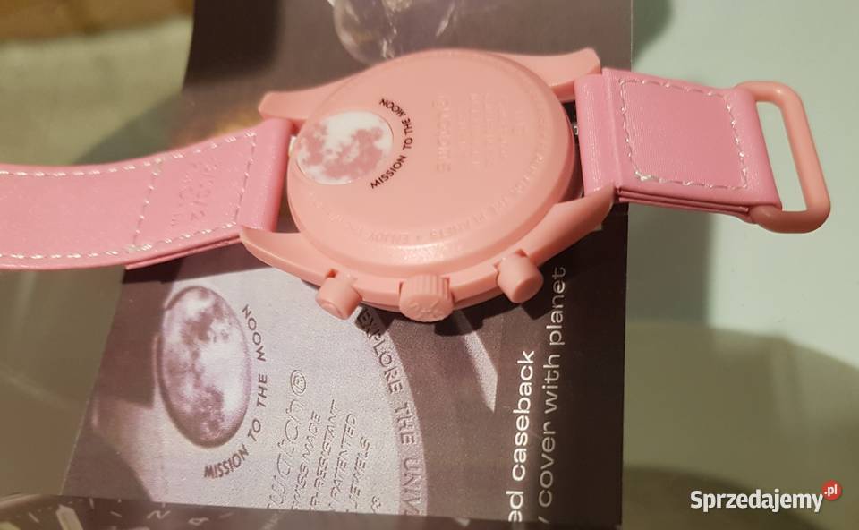 Zegarek nareczny Omega mission to the moon PINK Damskie
