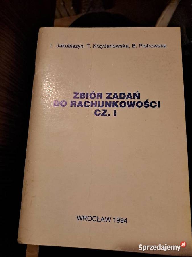 Zbiór zadań z rachunkowości Wrocław