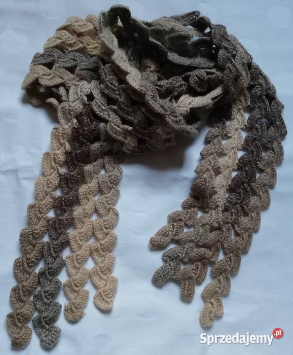 szal wełniany 190 szalik z wełny naturalnej Dla kobiet mazowieckie