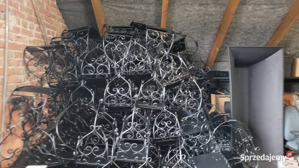 PIĘKNY MASYWNY Kosz na drewno czarny ręcznie Kraków