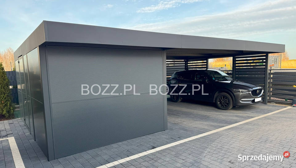 Wiata garażowa z pomieszczeniem śląskie
