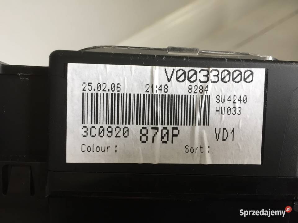 Zegary Licznik VW PASSAT B6 3C0920870P Europa liczniki, zegary zachodniopomorskie Darłowo sprzedam