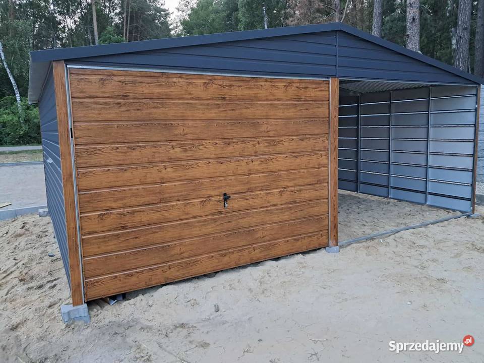 Garaż blaszany wiata Wzmocniony PROFILAMI Sprzedaż kujawsko-pomorskie Bydgoszcz