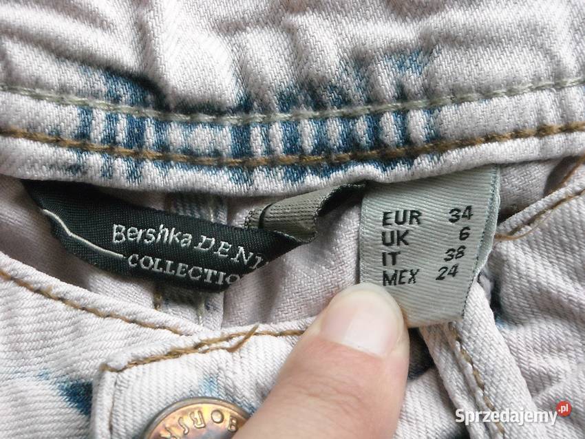 pudrowe spodenki bershka xs 34