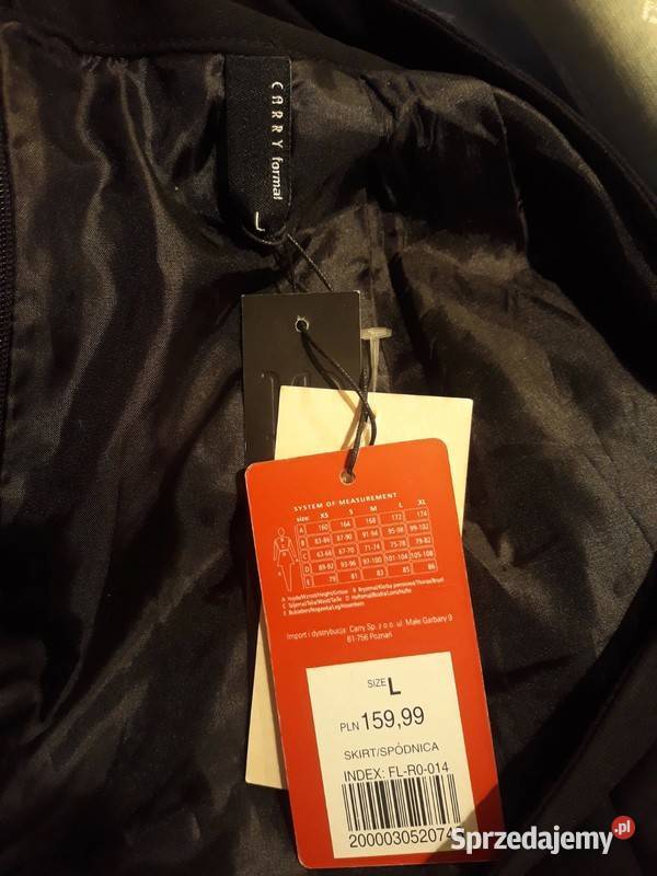 Nowa czarna elegancka klasyczna spódnica ciekawa czarny Kraków