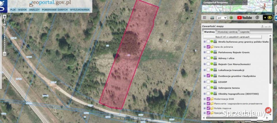 Duża Działka 3988m2 Kielce Dobromyśl prostokąt 3988m2