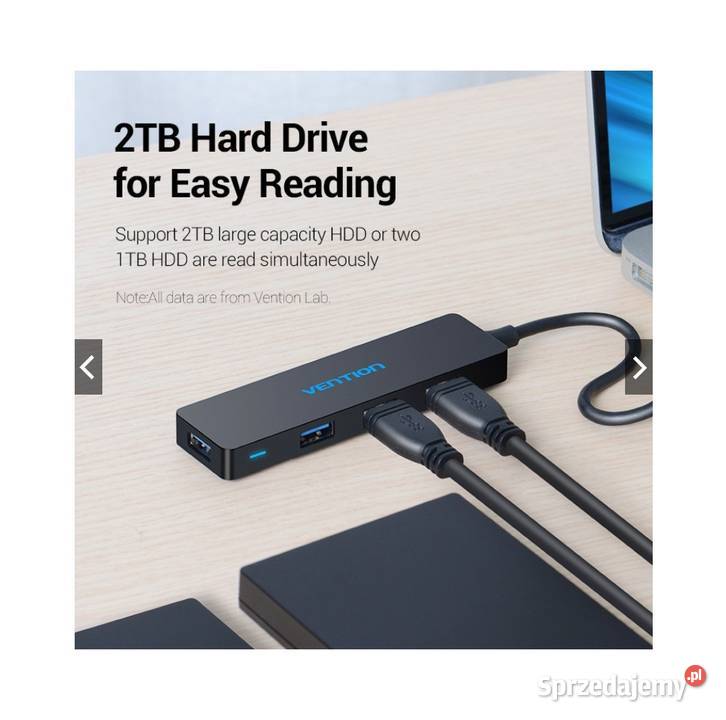 Rozdzielacz HUB Vention USB30 4 porty prędkość stacje dokujące Dęblin