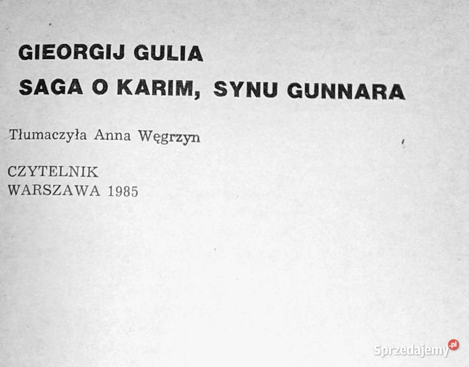 Saga o Karim synu Gunnara Georgij Gulia Chełm
