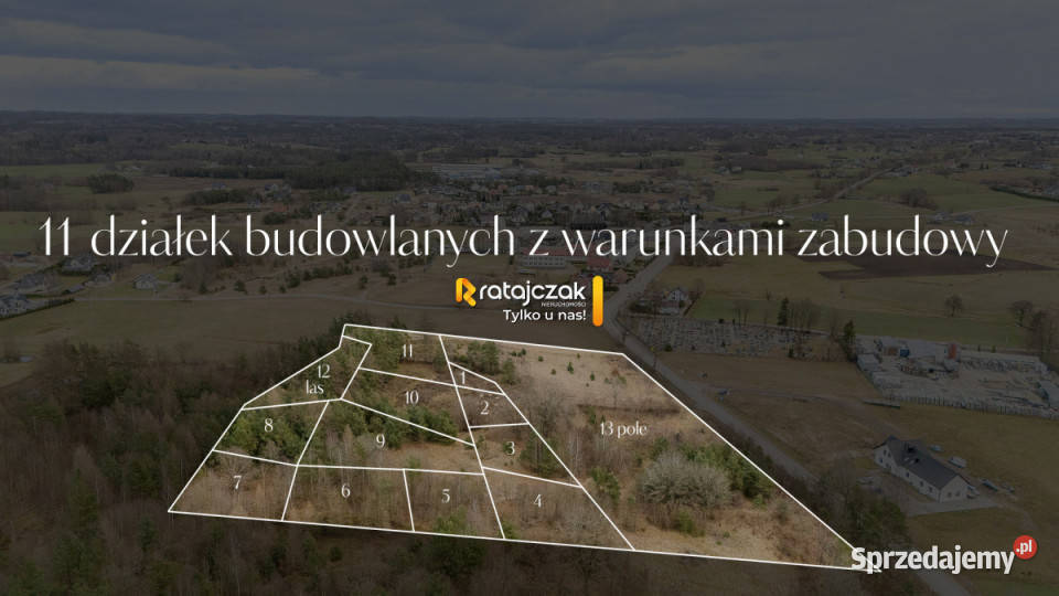 sprzedaży gruntu 1000m2 Pomieczyno