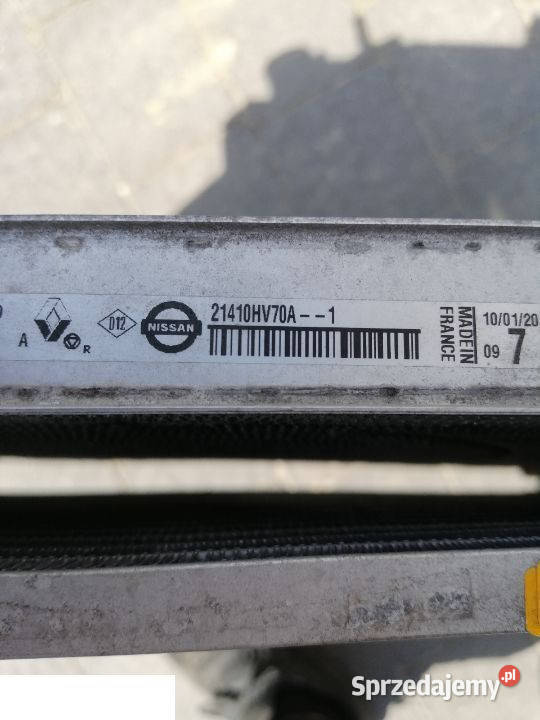 Nissan Qashqai chłodnice woda klima interccoler Kozubszczyzna
