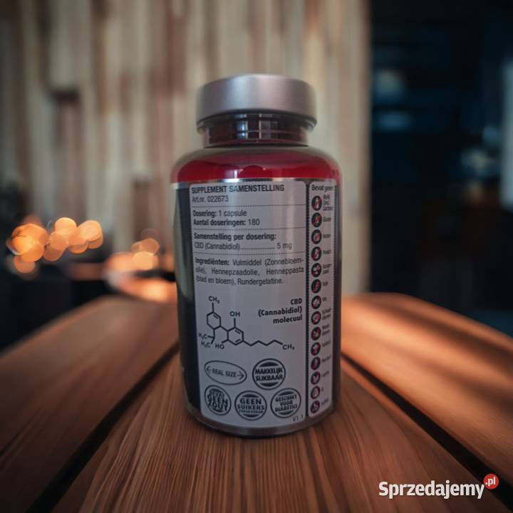 Olej konopny CBD w kapsułkach Lucovitaal 5mg 180 Łódź