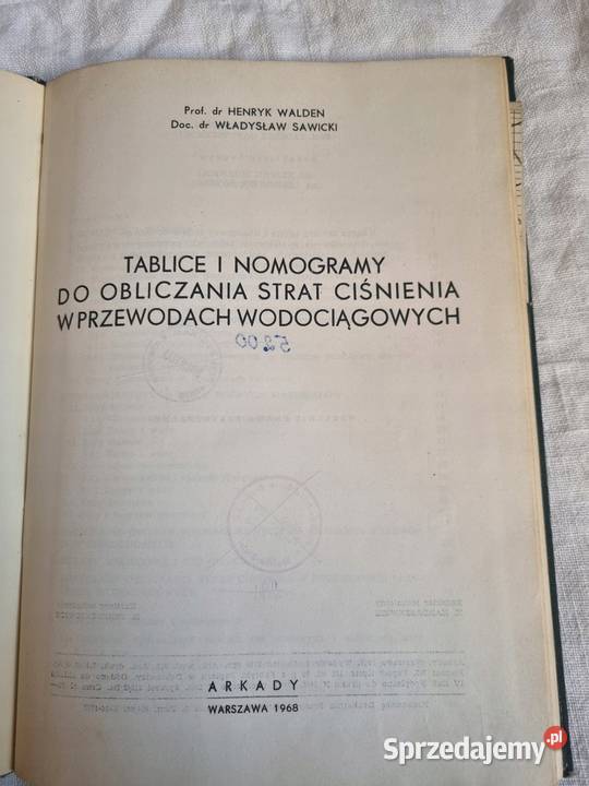 Tablice i nomogramy do obliczania strat Książki i Podręczniki kujawsko-pomorskie Osięciny