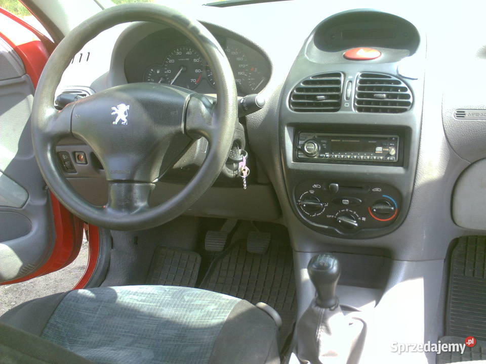 Peugeot 206 11 benzyna sprawny oplacony zdrowy czerwony Lębork