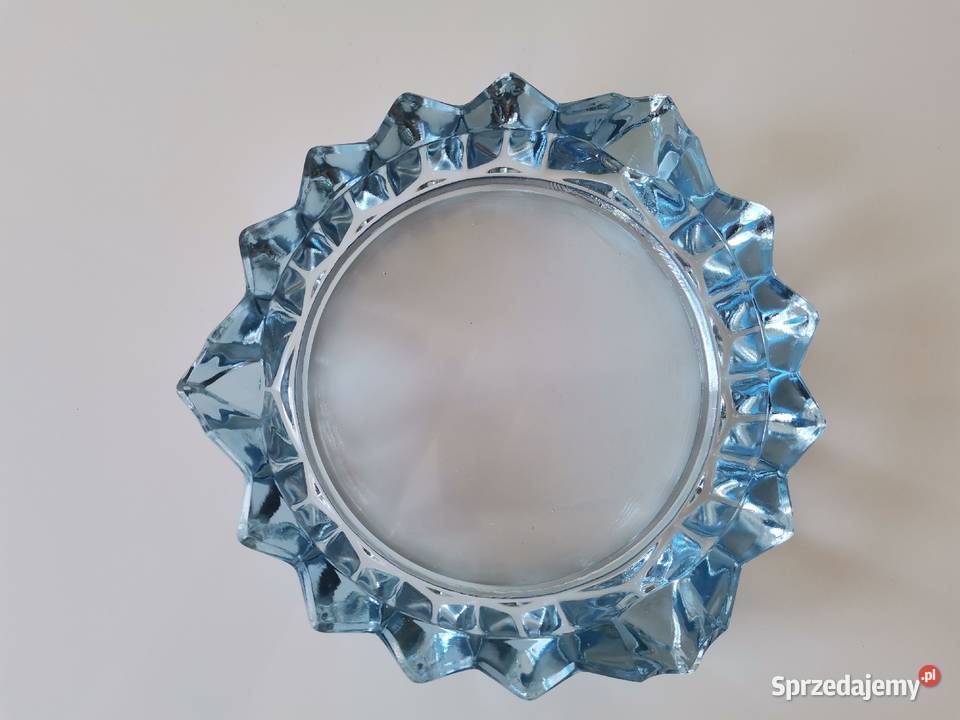 Stara duża nieużywana niebieska popielniczka Porcelana i szkło Katowice sprzedam