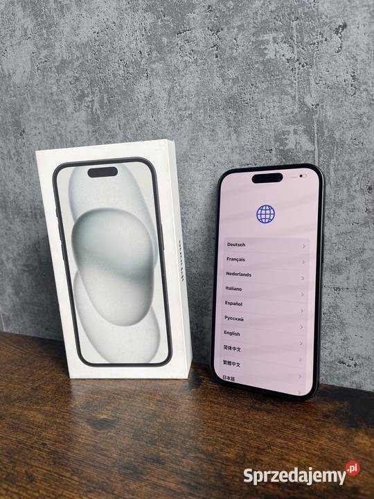 Telefon Iphone 15 128GB Stan Pełen Komplet wielkopolskie Poznań sprzedam