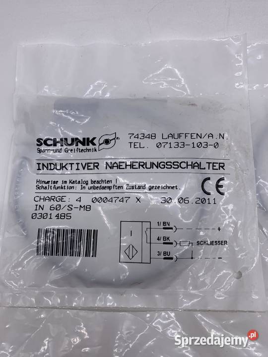 Schunk 0301485 IN 60SMB Czujnik zbliżeniowy Warszawa