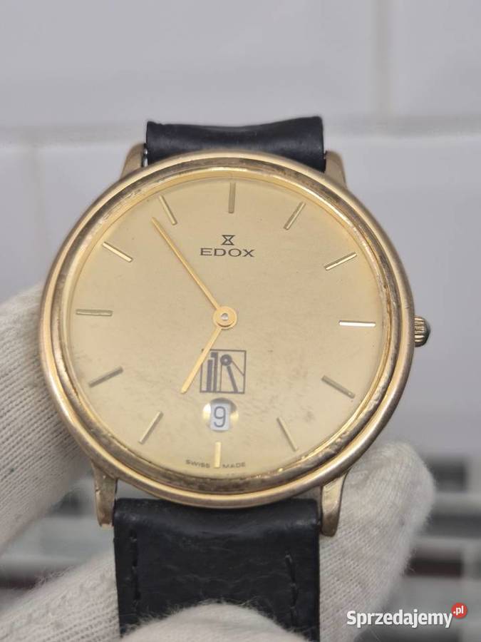 Męski zegarek szwajcarski Edox quartz Chorzów